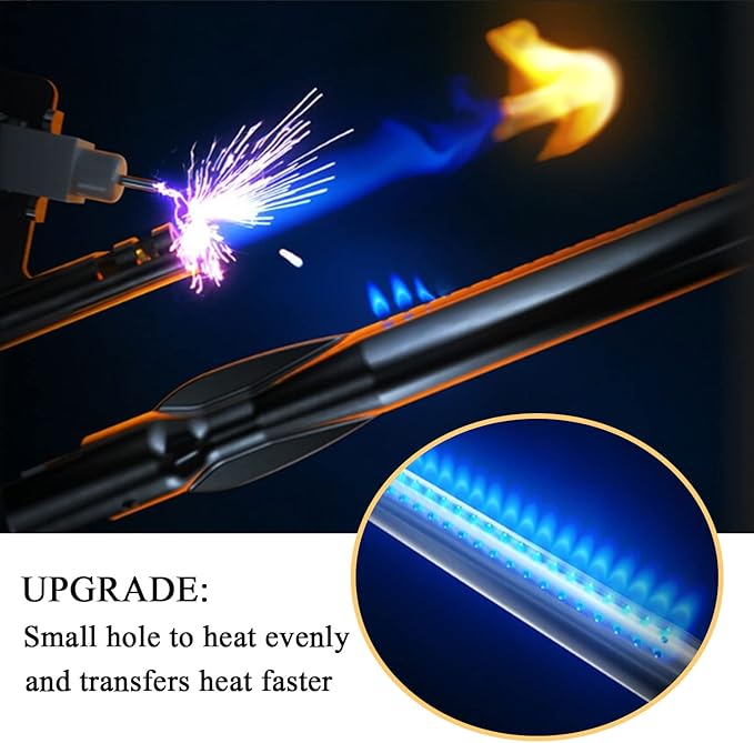 Stainless Steel Heat Plates and Grill Burners Set for Napoleon Rogue Series, Prestige 500 Propane Grills, 7-Pack Sear Plates Flavorizer Bar & 4-Pack Burner Tube BBQ Replacement Part Kit
