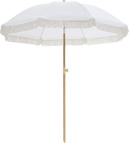 Aohanoi Outdoor Umbrella - Sun Protection, Rain Resistant, Windproof with Manual Open-Close Feature - Ideal for Beach, Camping, and Picnics