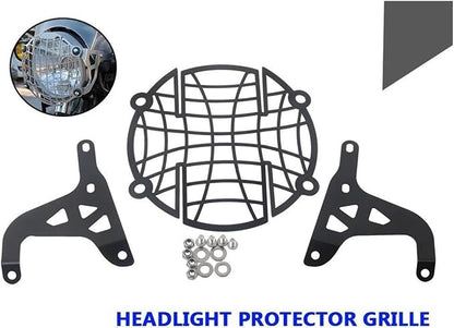 Headlight Protector Grille for Himalayan 411 for Himalayan 400 for Himalayan411 for Himalayan400 Motorcycle Headlight Guard Grill Grille Protection Cover Headlamp Grill Guard