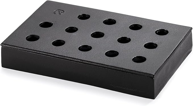 Outset Q177 Smoker Gas Grill, 5.25" x 8.25" x 1.25", Wood Chip Smoking Box: Cast Iron (Pack of 6)