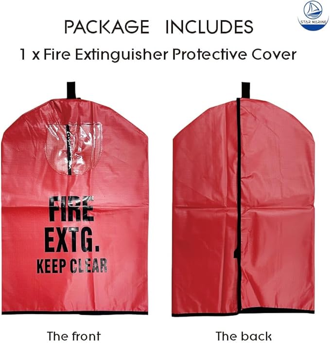 Heavy Duty Fire Extinguisher Cover with Window - Fire Protective Sleeve from Scuffs & Scratches Accessories (17"W x 33"L(Fit for 15-25LB))