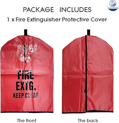 Heavy Duty Fire Extinguisher Cover with Window - Fire Protective Sleeve from Scuffs & Scratches Accessories (12" W x 21" L(Fit for 4-12LB))