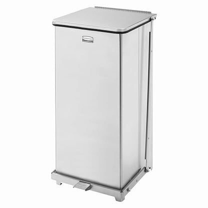 Rubbermaid Commercial Products Defenders Biohazard Steel Trash Can Step-On 13 GAL Stainless Steel Hospital/Doctor's Office/Healthcare Facilities