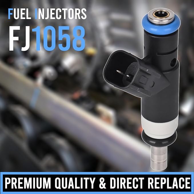 Set of 4 Fuel Injectors FJ1058 Fit for 2011-2014 Chrysler 200 Sebring Dodge Avenger Caliber Journey Je-ep Compass Patriot 2.0L 2.4L L4 Gas Engine 4 Hole Replaces OE# 04891577AC