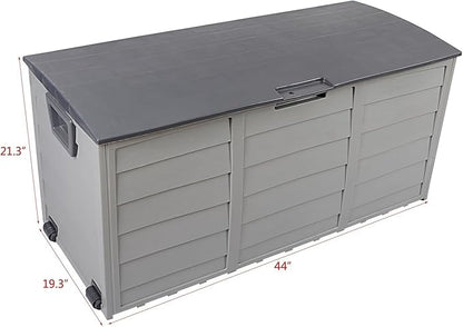 75gal 130lb gray plastic courtyard storage box