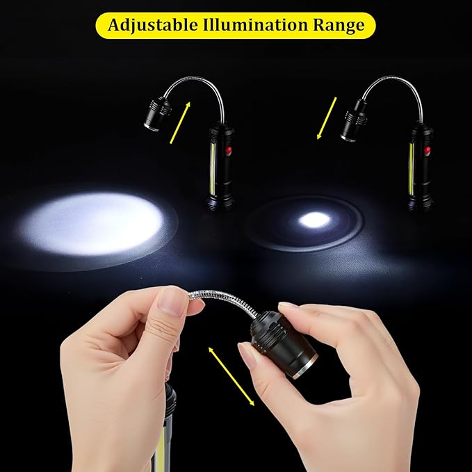 IMAGE Rechargeable Grill Lights Magnetic Grilling Gifts for Men Dad, Flexible Gooseneck BBQ Light Traeger Pit Boss Smoker Electric Grill Accessories 2 Packs (Rechargeable)