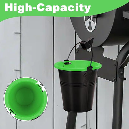 2pcs reuasble Silicone Grease Bucket Liners Compatible for Traeger/Pit Boss ect/Oklahoma Joe' /Green Mountain Grill Drip Tray Bucket Liner for pro Pellet Wood Smoker Grill Accessories（Green）
