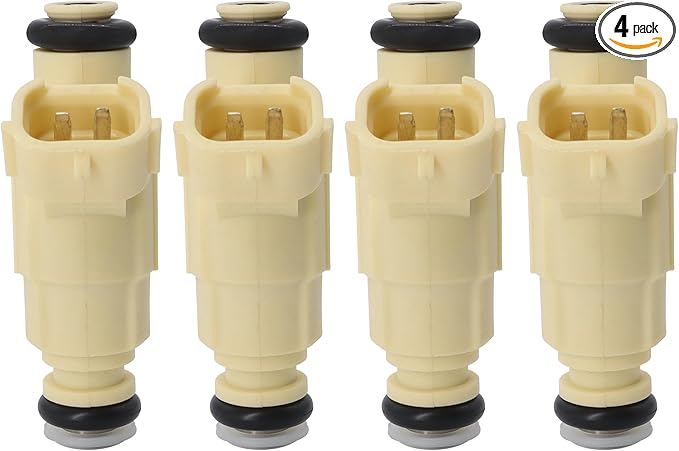 HiSport 35310-23600 Fuel Injector Compatible with Elantra Tiburon Tucson Santa Fe Spectra Spectra5 Sportage 2.0L 2.7L 2001-2010 4 hole 4 PCS