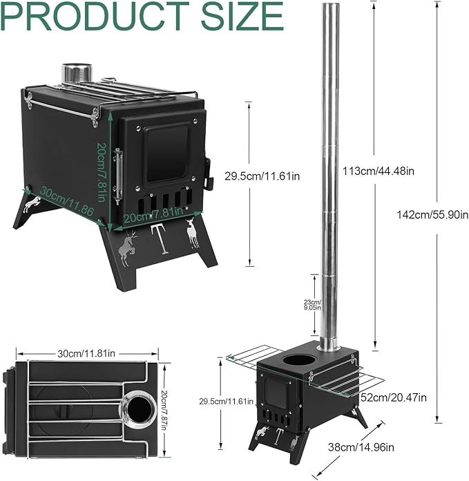 Portable Folding Charcoal Grill Campfire Pit with Carry Bag for Outdoor Camping and Picnic