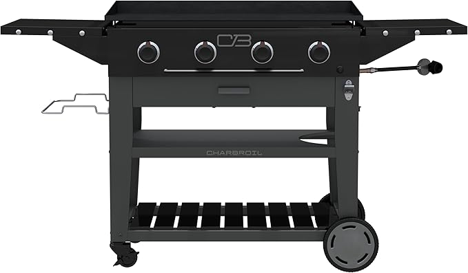 Charbroil 36" Performance Series Propane Gas Griddle with Cart 4 Burner Flat Top Grill, Black 463259124