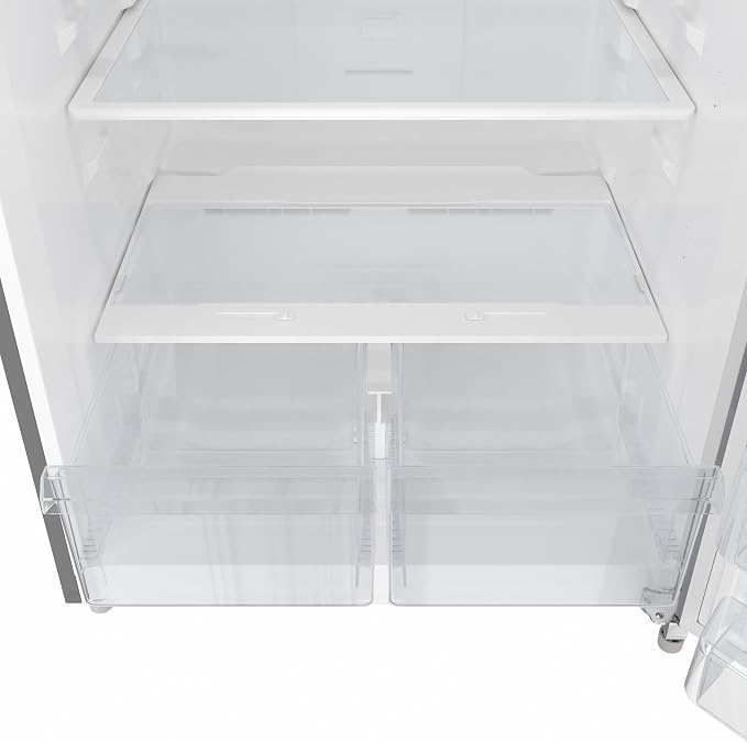 KoolMore 30 Inch 20 Cu Ft Top Freezer Refrigerator, Stainless Steel, Freestanding Full Size Fridge Freezer for Home Kitchen or Garage