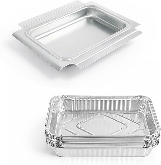 80346 Grease Catch Pan with 15pack Aluminum Foil Liners, Drip Tray Replacement for Weber Q100/Q1000/Q120/Q140/Q1200/Q1400 & Baby Q Gas/Electric Grills Weber Part 41887 6415