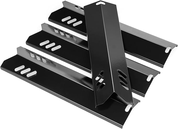 JCLMER 15 inch Grill Heat Shields Replacment for Dyna-Glo DGF510SBP, DGF493BNP, Porcelain Grill Heat Plates for Backyard Grill Replacement Parts BY15-101-001-02, BY13-101-001-13, GBC1460W, 4-Pack