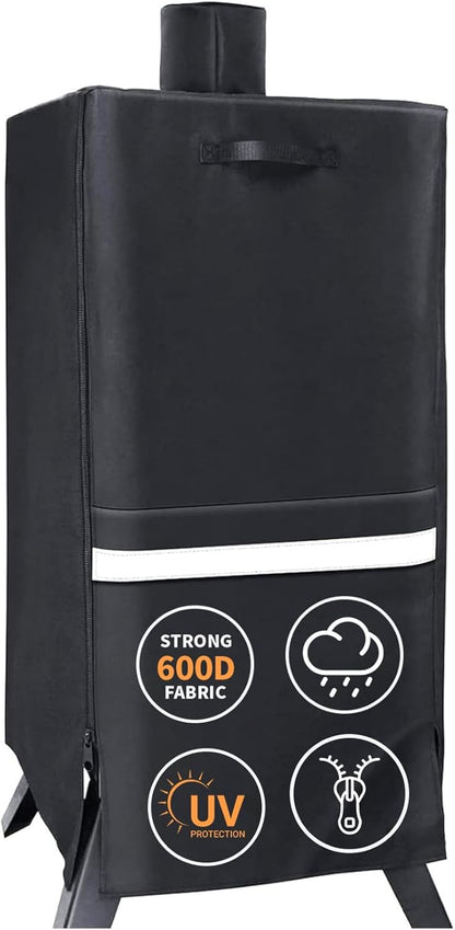 Grisun Vertical Pellet Smoker Cover for Pit Boss 4/5 Series, PBV4PS1, PBV4PS2, PBV5P1, PBV5PW1, 4 II Series PB10739, 600D Anti-Fade Waterproof 73550 Grill Cover for Pro Series 4 Smokers, Zipper Design