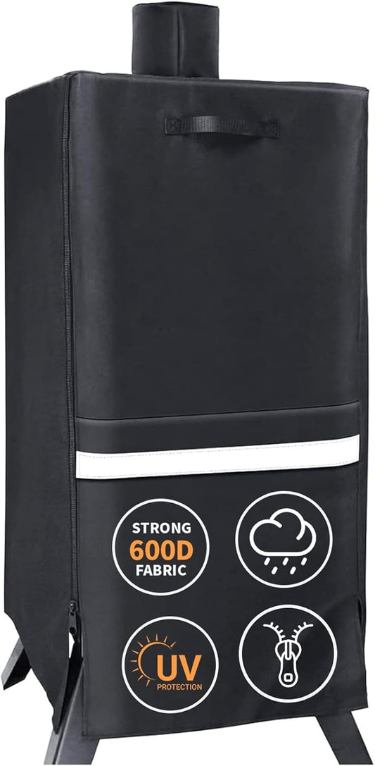 Grisun Vertical Pellet Smoker Cover for Pit Boss 4/5 Series, PBV4PS1, PBV4PS2, PBV5P1, PBV5PW1, 4 II Series PB10739, 600D Anti-Fade Waterproof 73550 Grill Cover for Pro Series 4 Smokers, Zipper Design