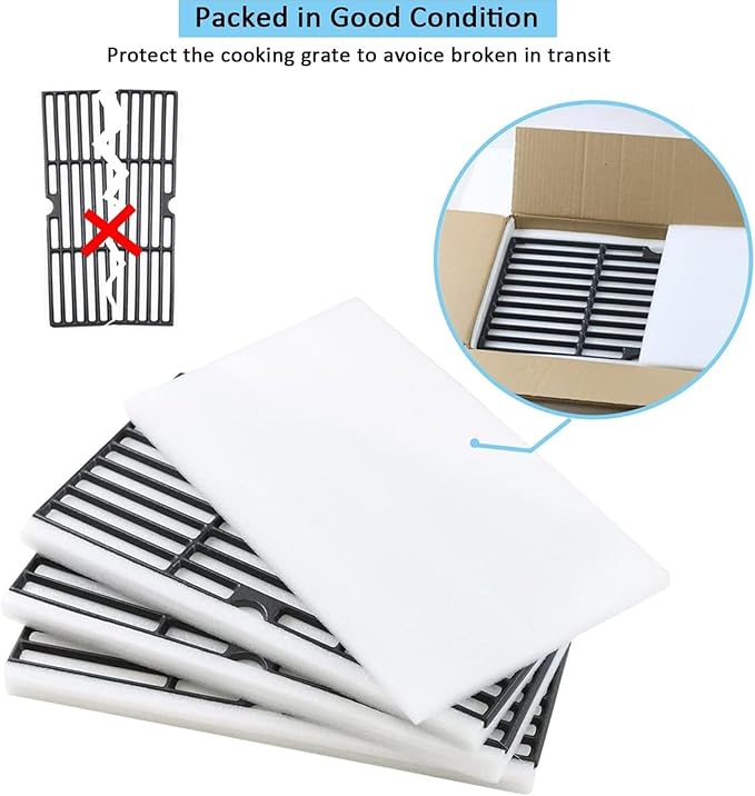 17inch Grill Grates for Nexgrill 4 Burner 720-0830H 720-0783E, 5 Burner 720-0888N 720-0888 720-0697, Charbroil 4 Burner 463241113 463449914, Kenmore 720-0670A Grids