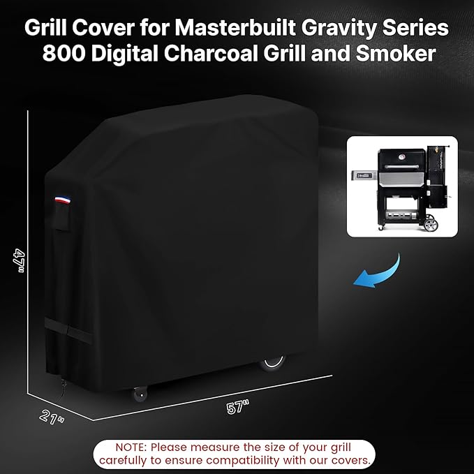 Grill Cover for Masterbuilt Gravity Series 800 Digital Charcoal Grill and Smoker,Covers for Mb20040221 Gravity Series Griddle,Heavy Duty Waterproof Grill Cover for Masterbuilt Electric Smoker