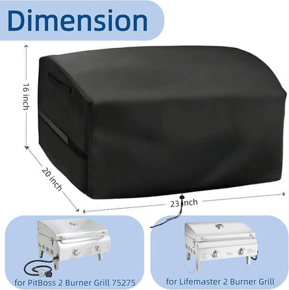 Mini Gas Grill Cover for Pit Boss 75275 for Lifemaster 2 Burner Gas Grill | 23x20x16,Waterproof Dustproof Heavy Duty Oxford Fabric