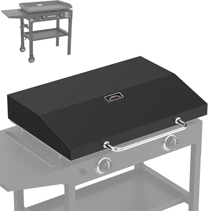 Upgrade Hinged Lid for Blackstone 28 Inch Omnivore Griddle 1517 2206 2351 2269 Griddle Hard Cover, Grill Hood Flat Top with Thermometer for Blackstone 5857