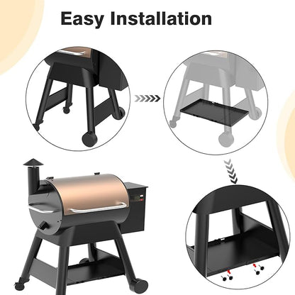 Universal Adjustable Grill Storage Shelf for Traeger Pro Series 780 and Ironwood 885 Pellet Grill, Grill Accessories for Traeger Pellet Grill to Provide More Storage Space