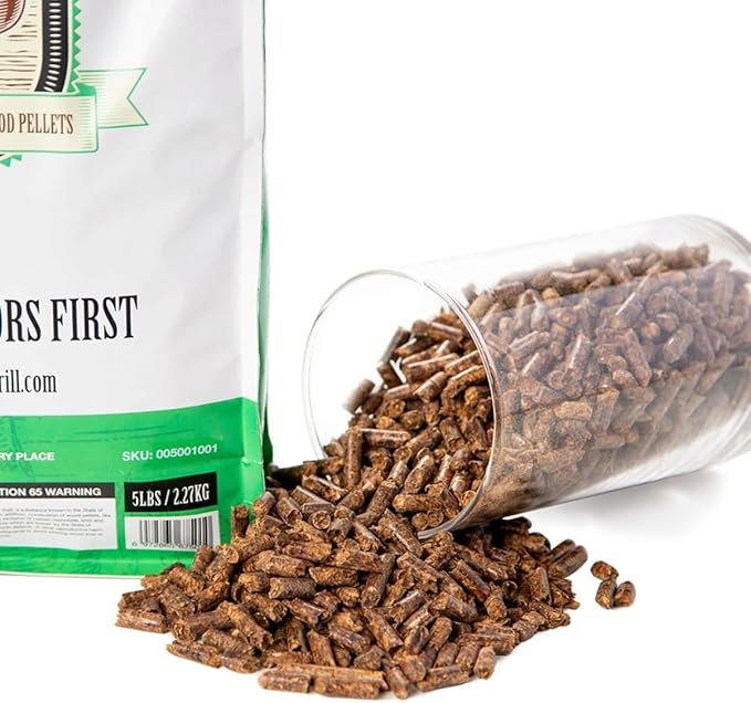 ASMOKE 100% Apple Wood Pellets for Pellet Grills - 45lb Resealable Bag, Low Moisture Smoking Pellets for BBQ, Grill & Pizza, Perfect for Chicken, Pork & Beef (45 Pounds)