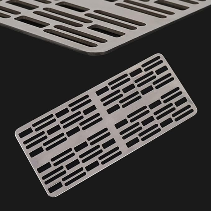 Portable Charcoal Grill Camping BBQ Grill Outdoor Barbecue Grill Stainless Steel Grid Plate for Camping BBQ Grills, Charcoal Grills BBQ,250 * 110 * 2Mm-D