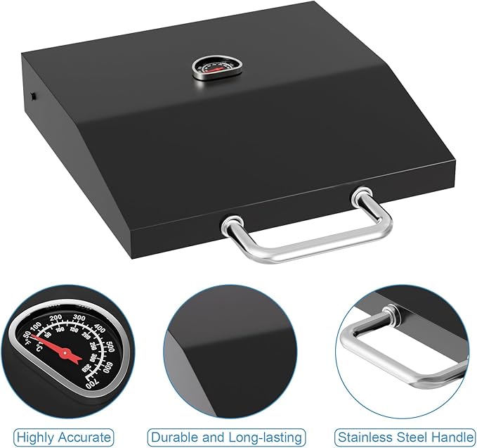 Upgrade Hinged Lid for Blackstone 17 inch 1832 Adventure Ready, Griddle Lid for 1832 Grill, Griddle Hard Cover Flat Top Lid Replacement Parts for 17" Blackstone Griddle Hood