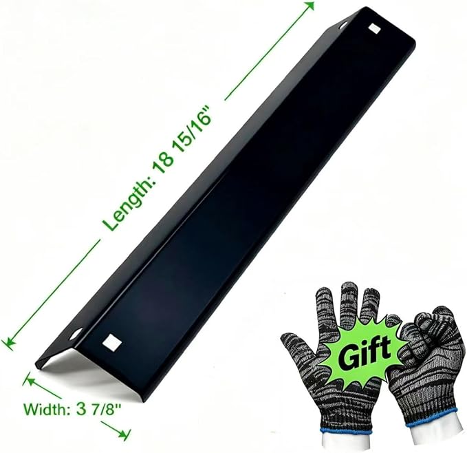 Porcelain Steel Heat Plates for Char-Griller 5050 3001 3008 3030 4000 5252 5650, Heat Shield Tent Deflector Replacement Parts for King Griller (Black, 3-Pack)