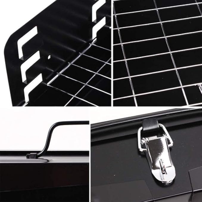 Portable Charcoal Grill for Camping BBQ, Outdoor Barbecue Grill with Foldable Legs, Small Charcoal Grills for Party Travel Beach Park, Easy Clean Carry Camping Grill,A-1