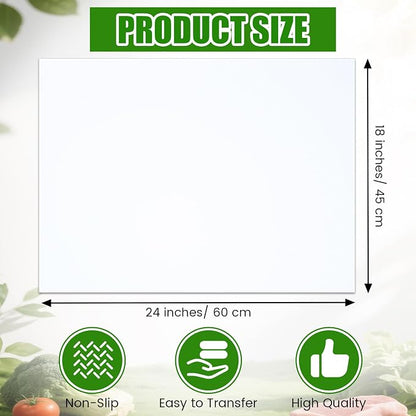 Patelai 50 Pcs Disposable Cutting Boards Sheets 24" x 18" Plastic Large Flexible Cutting Mat for Kitchen Chicken Meat Fish Vegetables Cooking Traveling Camping Crafts Art Project
