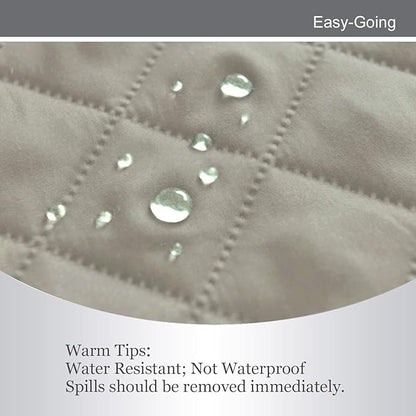 Easy-Going Reversible Couch Cover, Recliner 19 in, Beige/Beige | Machine Washable Slipcover For Dogs, Water Resistant Furniture Mat For Living Room, Non-Slip Sofa Cover, Pet Friendly