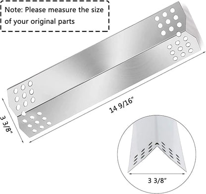 Hisencn Grill Replacement for Home Depot Nexgrill 720-0830H, 720-0830D, 720-0783E, 720-0888, BHG 720-0783H Gas Grill Pipe Burner and Stainless Steel Heat Plates Tent Shield Replacement Kit | Stainless Steel Burner and Heat Tent Replacement Parts for Ne...
