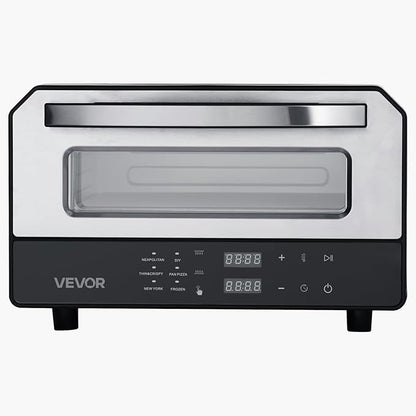 VEVOR Electric Pizza Oven, Smart Pizzas Maker Indoor with 5 Preset, 12-Inch Countertop Pizza Cooker w/Touch Srceen, 750℉ Max Temp, 2-Min Rapid Baking Oven Thin & Crispy, Neapolitan, Frozen, New York