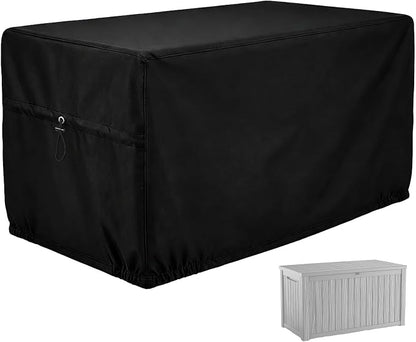 SheeChung Deck Box Cover Waterproof,600D Polyester Cover 58" Lx33 Wx34 H | Fit for Keter XXL 230 gallon Deck Storage Box,Heavy Duty Outdoor Storage Box Cover,Adjustable Drawstrings,Anti-fouling