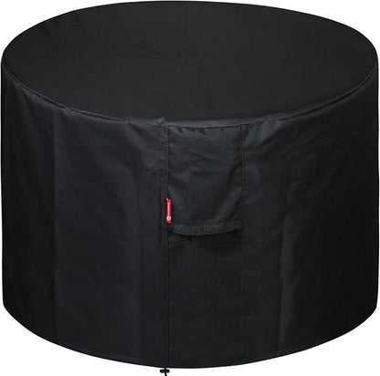 SheeChung Fire Pit Cover Round 33"Dx30"H for Globe fire Ball,Waterproof Heavy Duty 600D Wood Fire Globe Fire Pit Cover for Outdoor fire with BBQ Grill Globe Large Round Pit