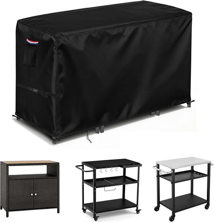 TheElves Table Cover 36"x21"x34" for GVGBUK Feasto Grill Cart, Tangkula Bar | Waterproof Dustproof Weather Protection Outdoor Table Cover for Prep Table, Side Table, Grill Cart, Bar Cabinet, Dining Table