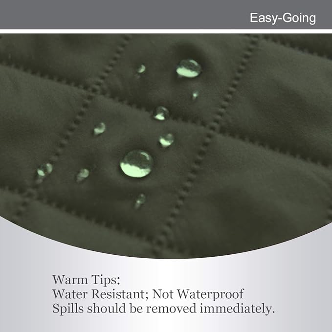 Easy-Going Reversible Couch Cover, Small Chair, Army Green/Beige | Machine Washable Slipcover For Dogs, Water Resistant Furniture Mat For Living Room, Non-Slip Sofa Cover, Pet Friendly