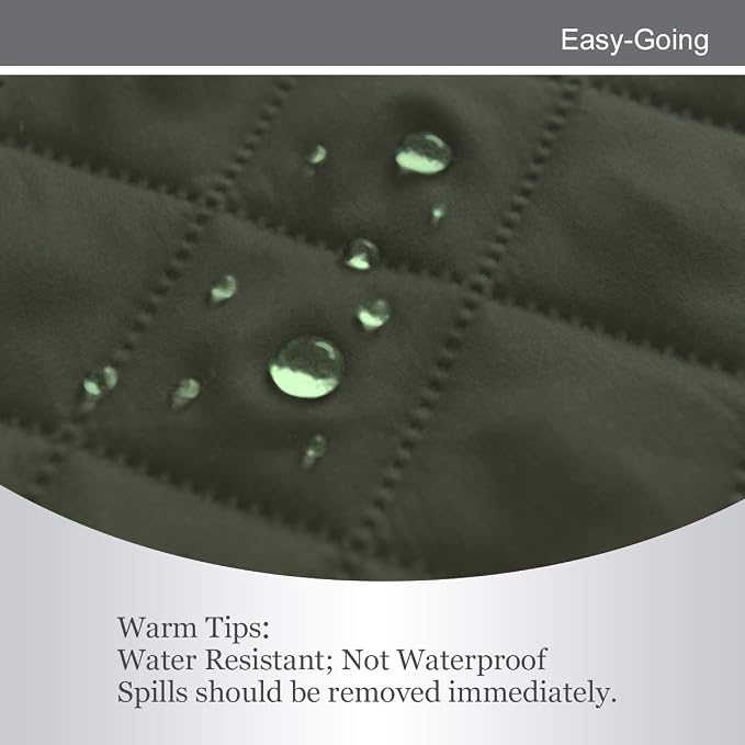 Easy-Going Reversible Couch Cover, 3 Cushion Sofa, Army Green/Beige | X-Large Sofa, Washable Slipcover For Dogs, Water Resistant Mat, Living Room, Non-Slip Sofa Cover, Pet Friendly