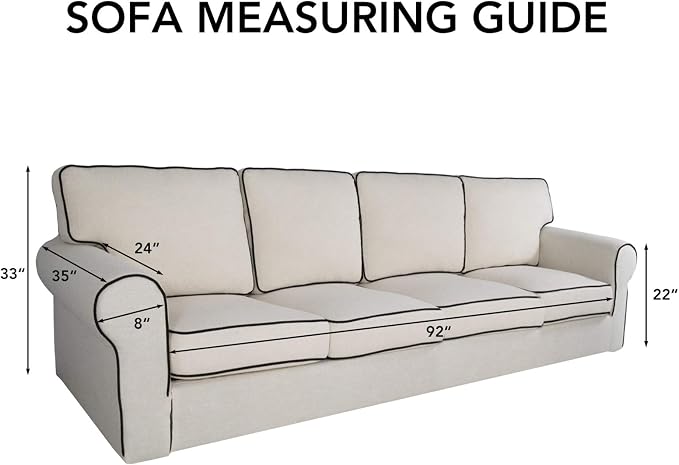 PureFit Stretch Couch Covers for Sofa 4 Seater Slipcovers Chocolate | 1-Piece Sofa Cover Washable Soft Couch protector, Couch Slipcover with Non Skid Foam and Elastic Bottom for Kids, Dogs