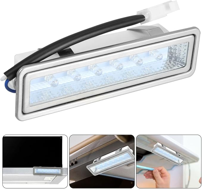 HOMSFOU Range Hood Light Replacement Rectangular Led Range Hood Lamp Dc 12V Cold Light Ceiling Mount Kitchen Part 4.72 X 1.37 X 1.06 in 1 Piece
