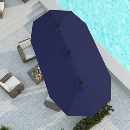 15FT Large Patio Umbrella with Base Included