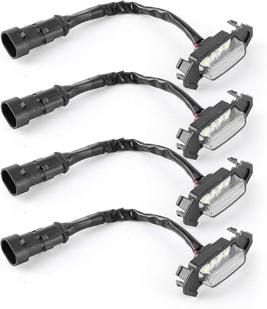 Keenso 4pcs Car Grille Light ABS LED Grille Light 12V High Brightness Front Bumper Lamp for 2016 2017 2018 2019 2020 Night Driving (White Case)