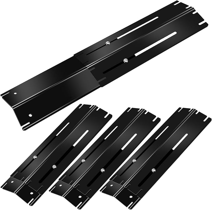 13.5-25 Inch Universal Adjustable Grill Heat Shields, Heat Plates Tents, Burner Covers Guard, Heat Diffuser, Grill Replacement Parts for Dyna Glo Nexgrill Grill-Master Grill, 4 Pack