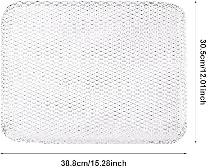 Disposable Grill Toppers, Non-Stick Aluminum BBQ Mat, 10-Pack, 15.3x12 Inches, Silver, Outdoor Grilling Mesh