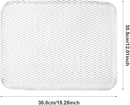 Disposable Grill Toppers, Non-Stick Aluminum BBQ Mat, 10-Pack, 15.3x12 Inches, Silver, Outdoor Grilling Mesh