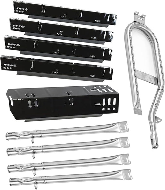 Grill Parts for Dyna-Glo 5 Burner DGH474CRP DGH483CRP DGH485CRP, Dyna-Glo 4 Burner DGH450CRP Dyna-Glo 3 Burner DGH373CRP, Porcelain Heat Plate Stainless Steel Burner for Revoace GBC1793W