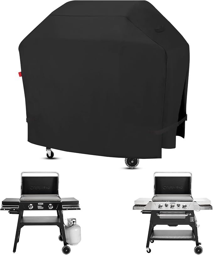 Outdoor Grill Cover Fits Cuisinart 28" Griddler and Broiler Combo CGG-9020 & 28" Griddle with Hood CGG-9748, Cover Geny Waterproof 600D Heavy Duty BBQ Griddle Covers, 54" L x 28" D x 39" H.