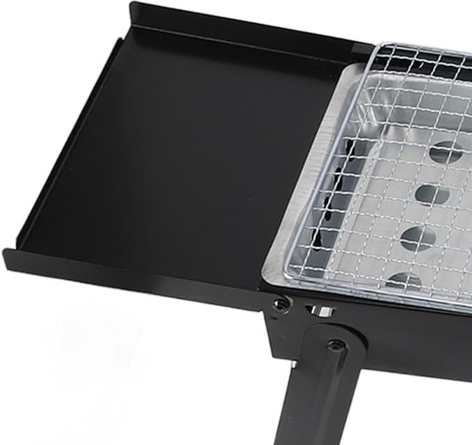 Portable Stainless Steel Folding Charcoal Grill Good Heat Conductivity Anti Tipping for Camping Picnics