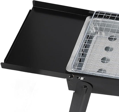 Portable Stainless Steel Folding Charcoal Grill Good Heat Conductivity Anti Tipping for Camping Picnics