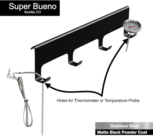 Pellet Smoker Grill Hooks - Hang Utensils and BBQ Accessories - Caddy Organizer - Storage of Spatula Thermometer Meat Probe - Compatible with Traeger, Pit Boss, Z Grills, Camp Chef